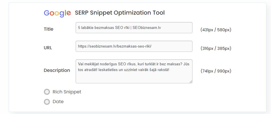 labākais seo rīks meta datiem